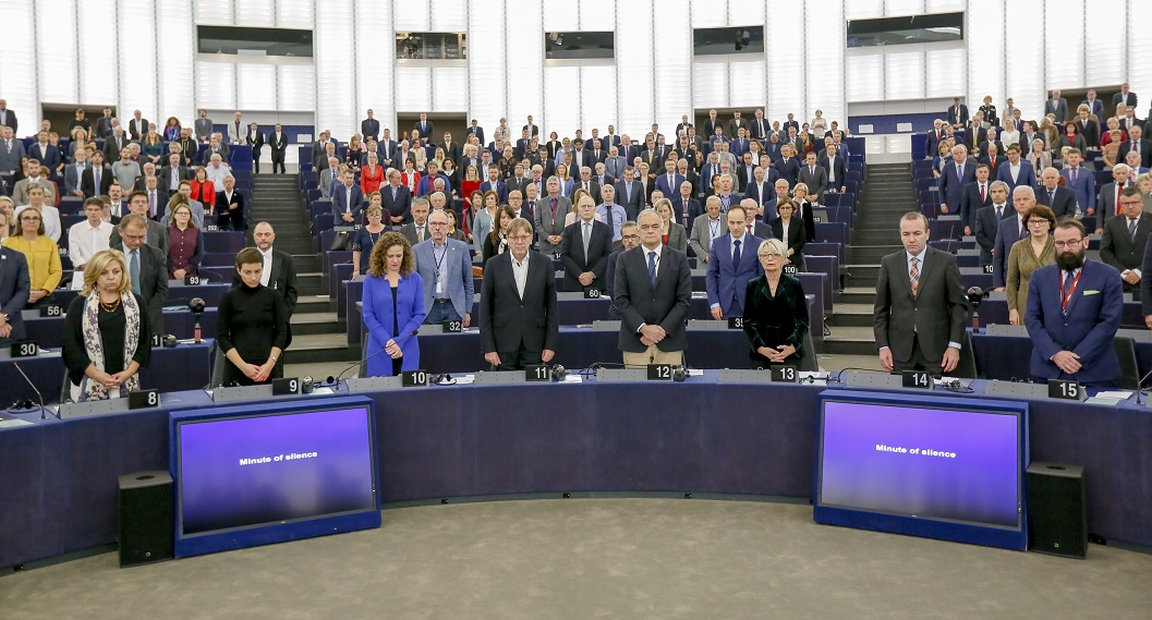 Il minuto di silenzio per Daphne Caruana Galizia - © European Union 2017 - Source : EP