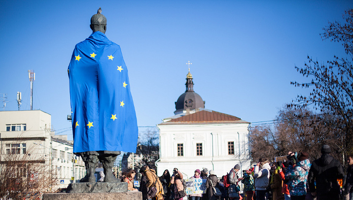 Una manifestazione pro-Ue in Ucraina (archivio)