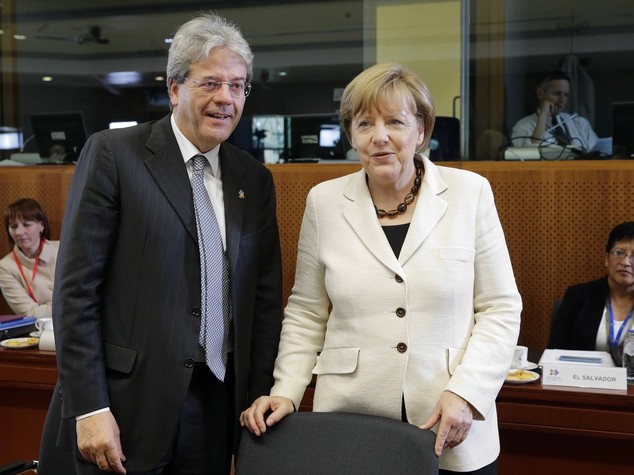 Angela Merkel e Paolo Gentiloni