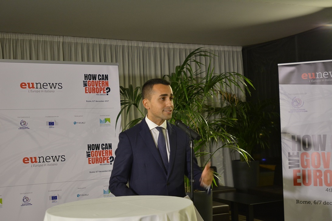 The M5s premier candidate Luigi Di Maio at Eunews' How can we govern Europe? event