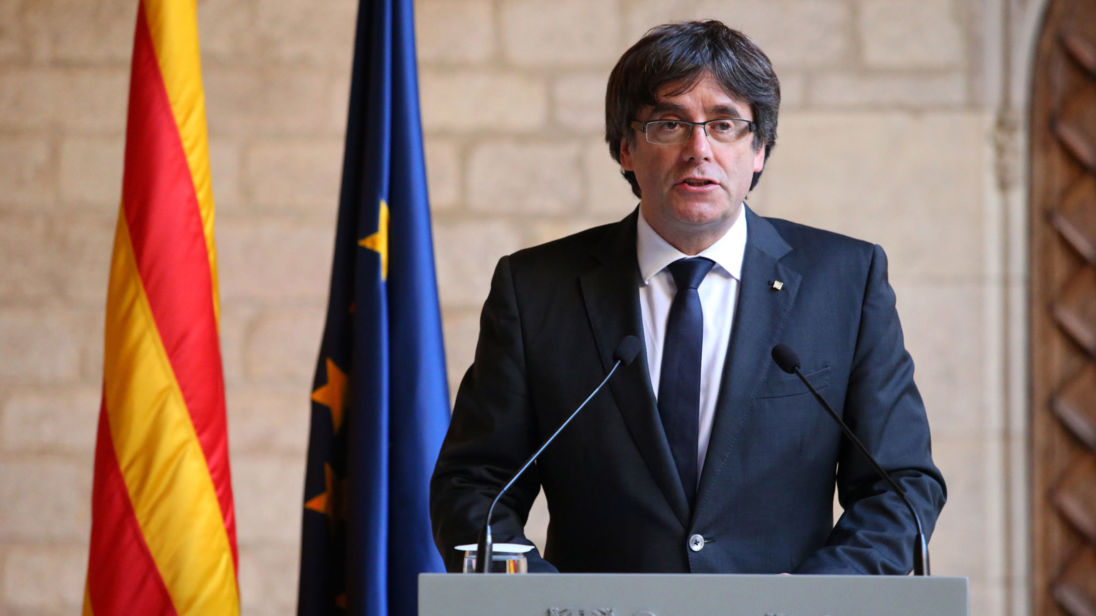 Carles Puidgemont, quando era presidente della Generalitat catalana