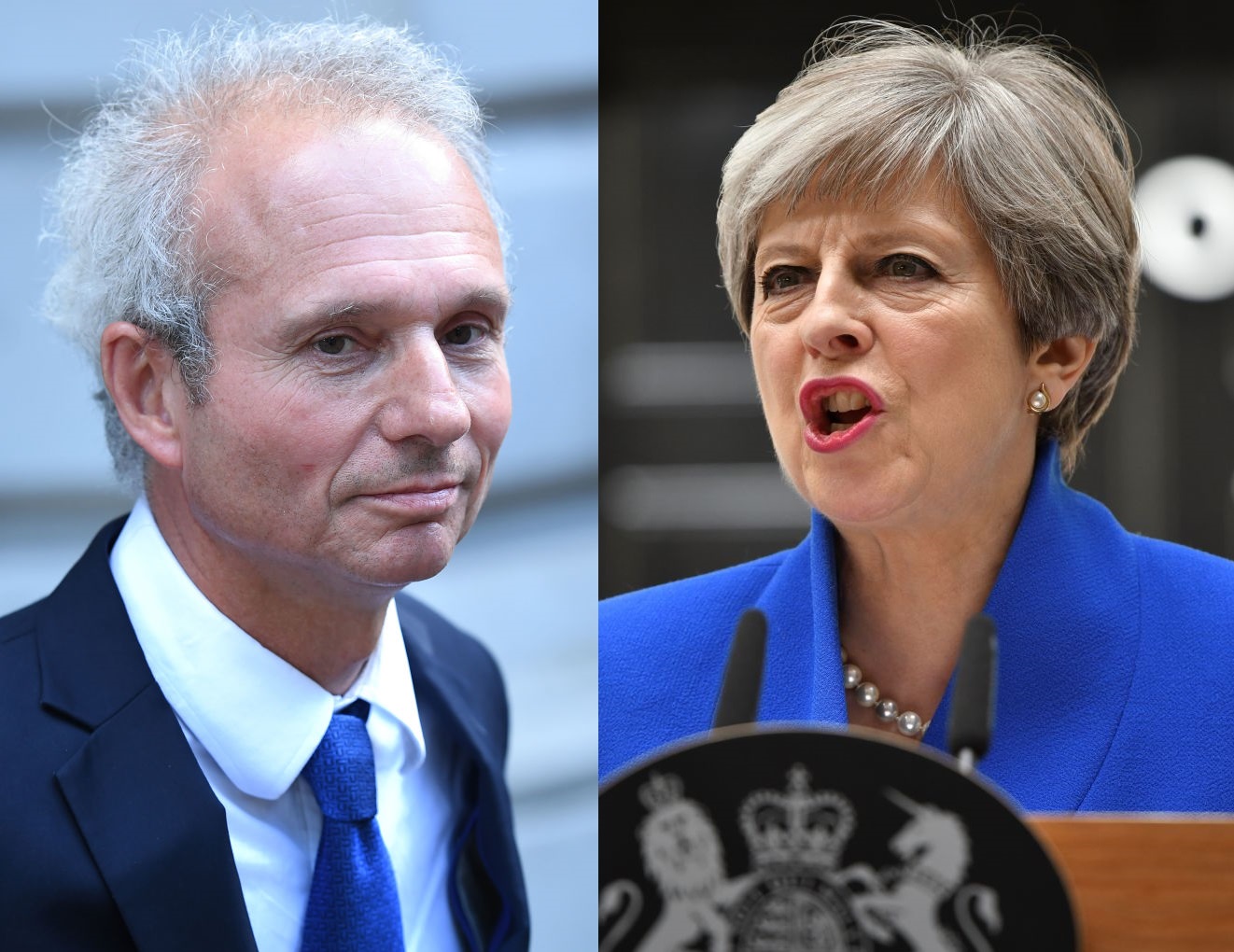 La premier britannica Theresa May e il nuovo ministro di gabinetto David Lidington