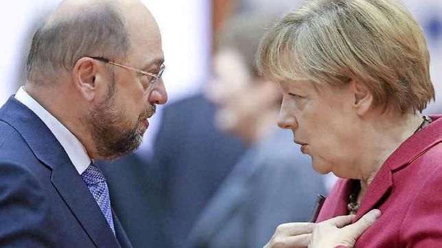 Martin Schulz e Angela Merkel