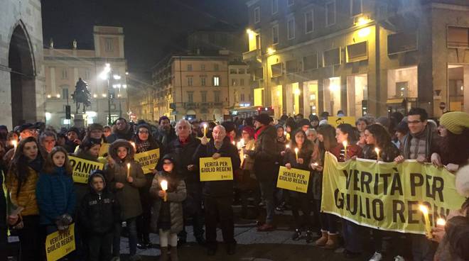 Manifestazione per chiedere Verità per Giulio Regeni, ricercatore italiano dellUniversità di Cambridge brutalmente ucciso a Il Cairo il 25 gennaio 2015