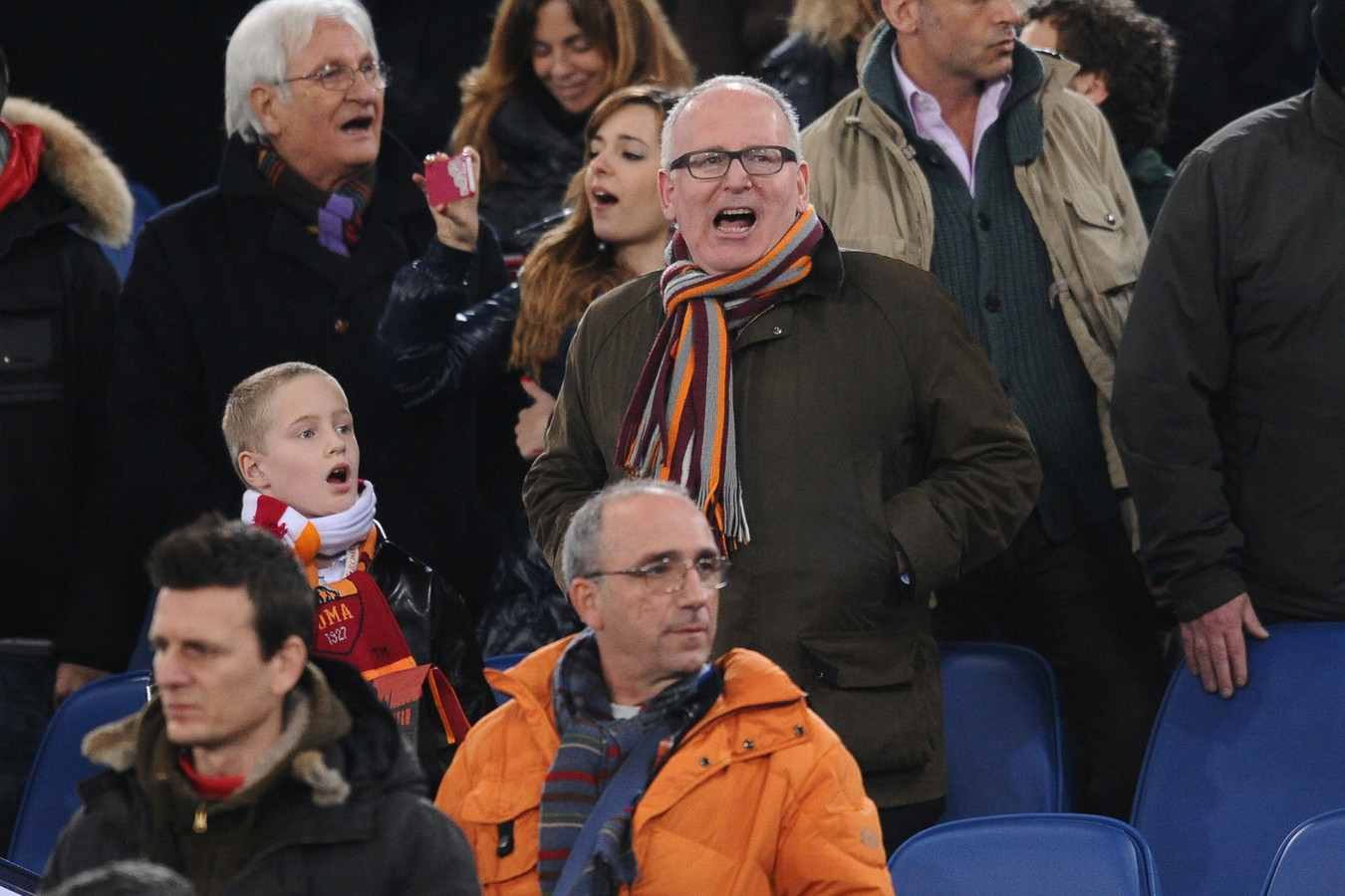 Frans Timmermans allo Stadio Olimpico di Roma