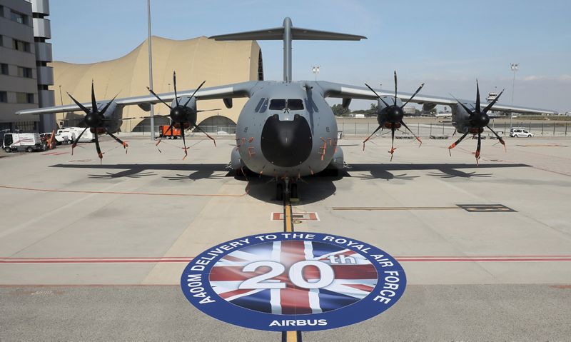 Un airbus A400M della Royal air force (Fonte: airbus.com)