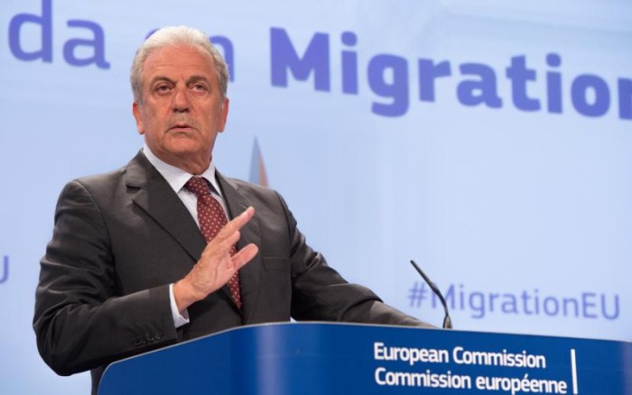 Il commissario per gli Affari interni e l'immigrazione, Dimitris Avramopoulos