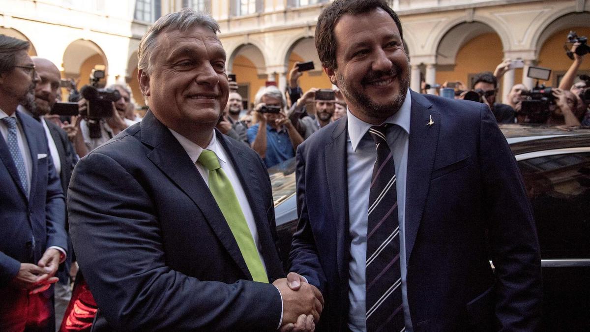 Victor Orban e Matteo Salvini a Milano