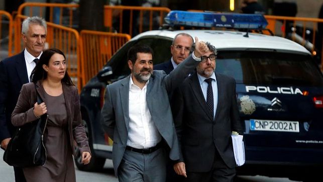 Jordi Sanchez, si reca al Palazzo di Giustizia prima di essere arrestato