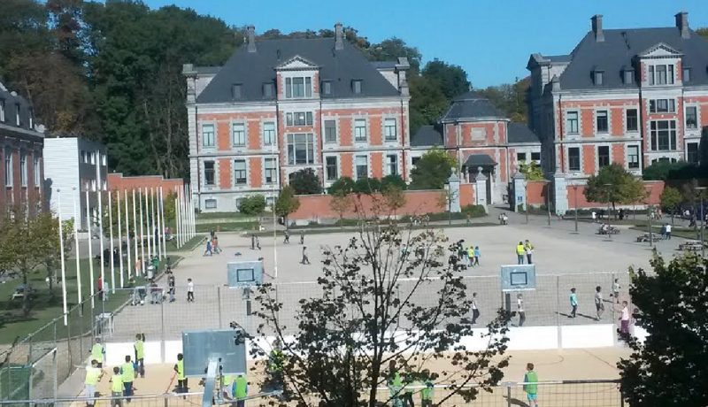 Il cortile della Scuola europea di Laeken