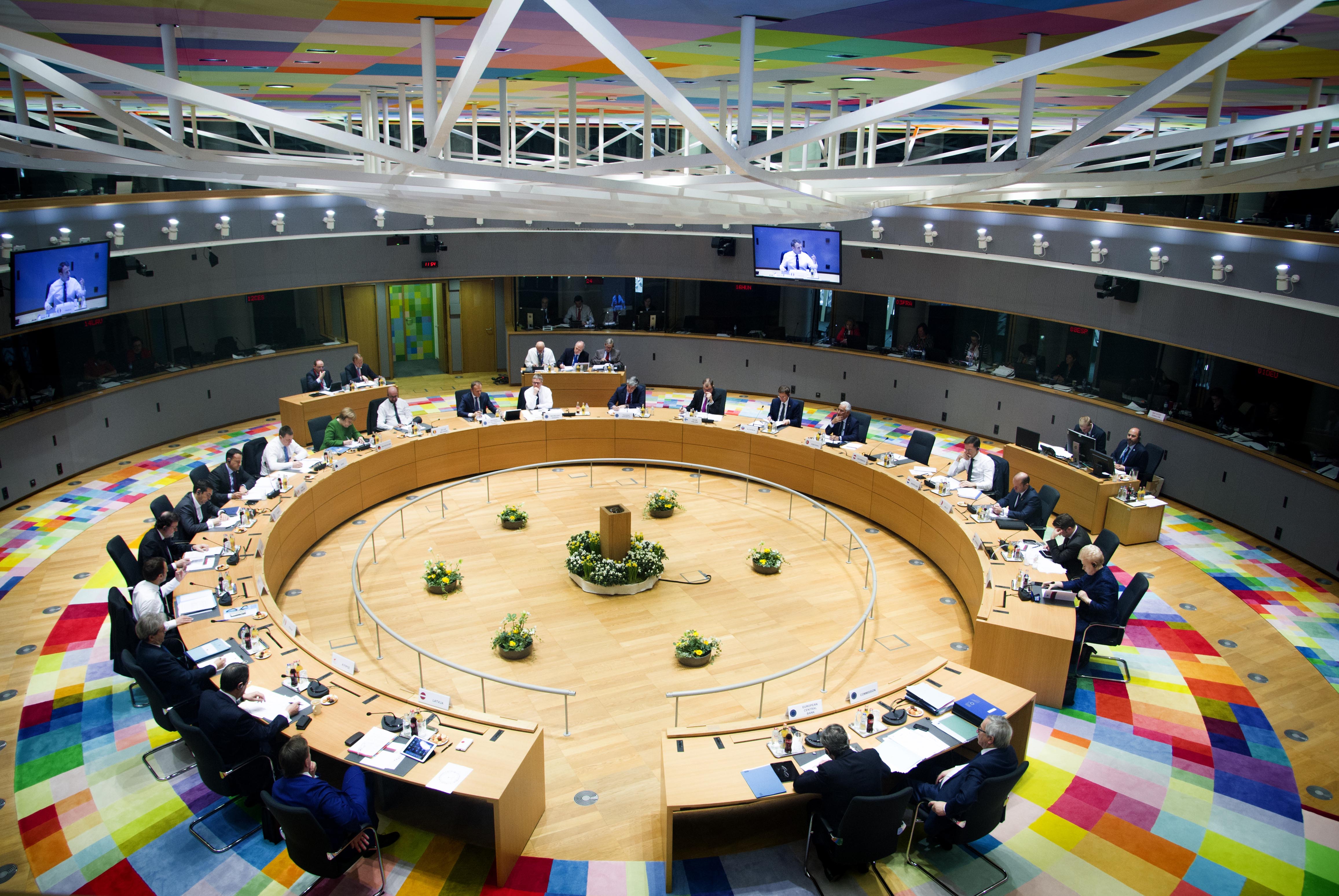 An European Council meeting in Brussels