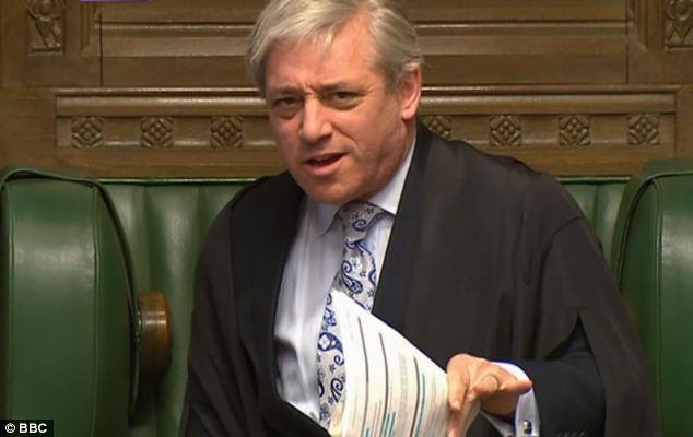 Lo Speaker dei Comuni John Bercow