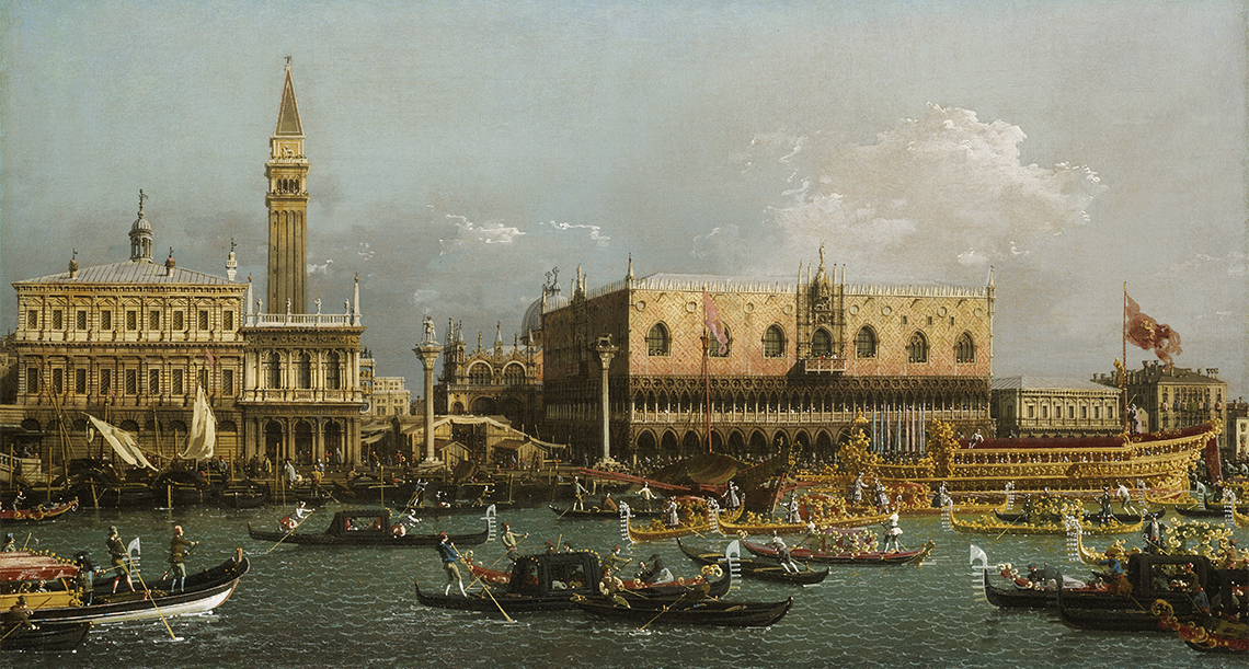 Canaletto - Il ritorno del Bucintoro nel molo il giorno dell'Ascensione (1730)