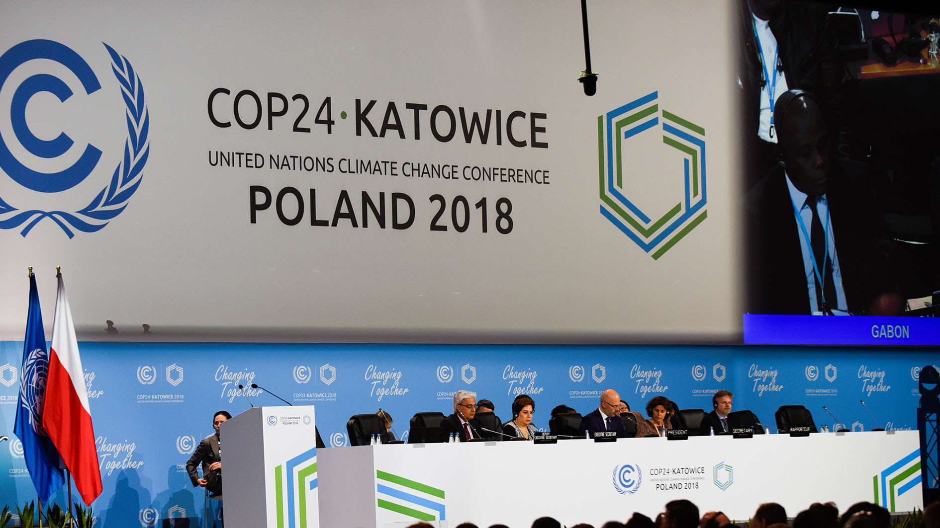 Un momento della COP24, la conferenza dell'ONU sul clima, tenuta a Katowice (Polonia) dal 3 al 14 dicembre 2018