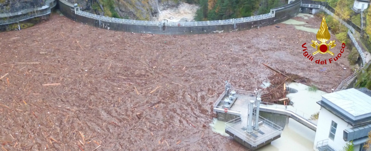 Un'immagine dei danni provocati dal maltempo in Veneto, lo scorso autunno