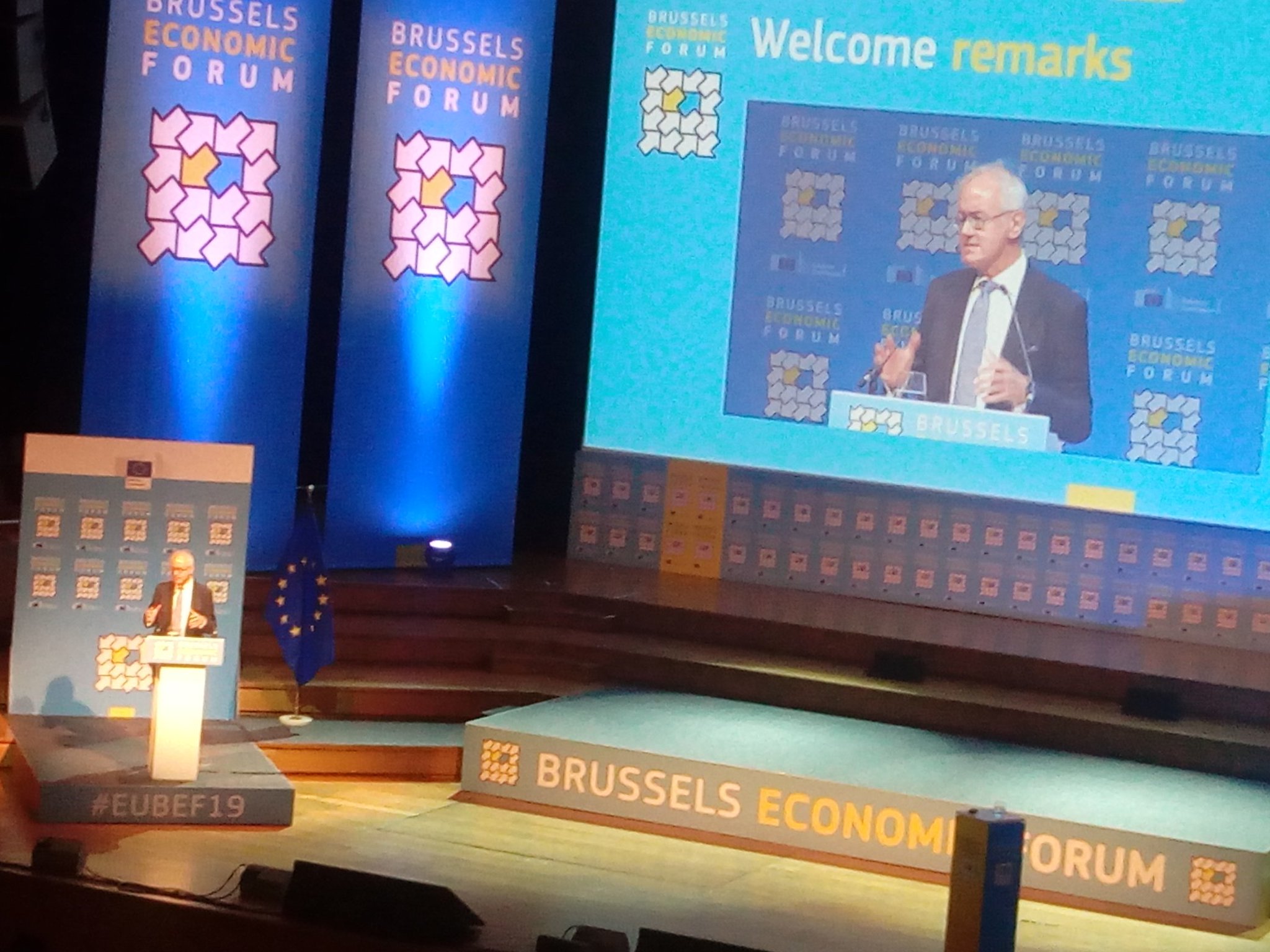 Marco Buti, responsabile della direzione generale Affari economici della Commissione europea (DG Ecfin), nel suo intervento di apertura del Brussels Economic Forum 2019