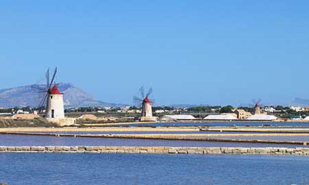 Le saline di Marsala, in Sicilia