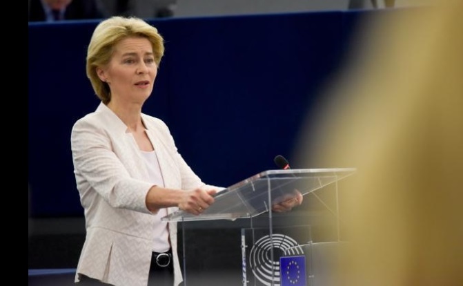 Ursula von der Leyen oggi a Strasburgo