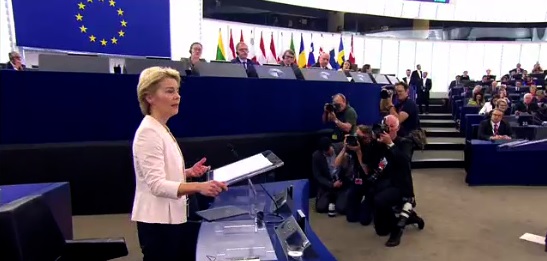 Ursula von der Leyen in Aula a Strasburgo