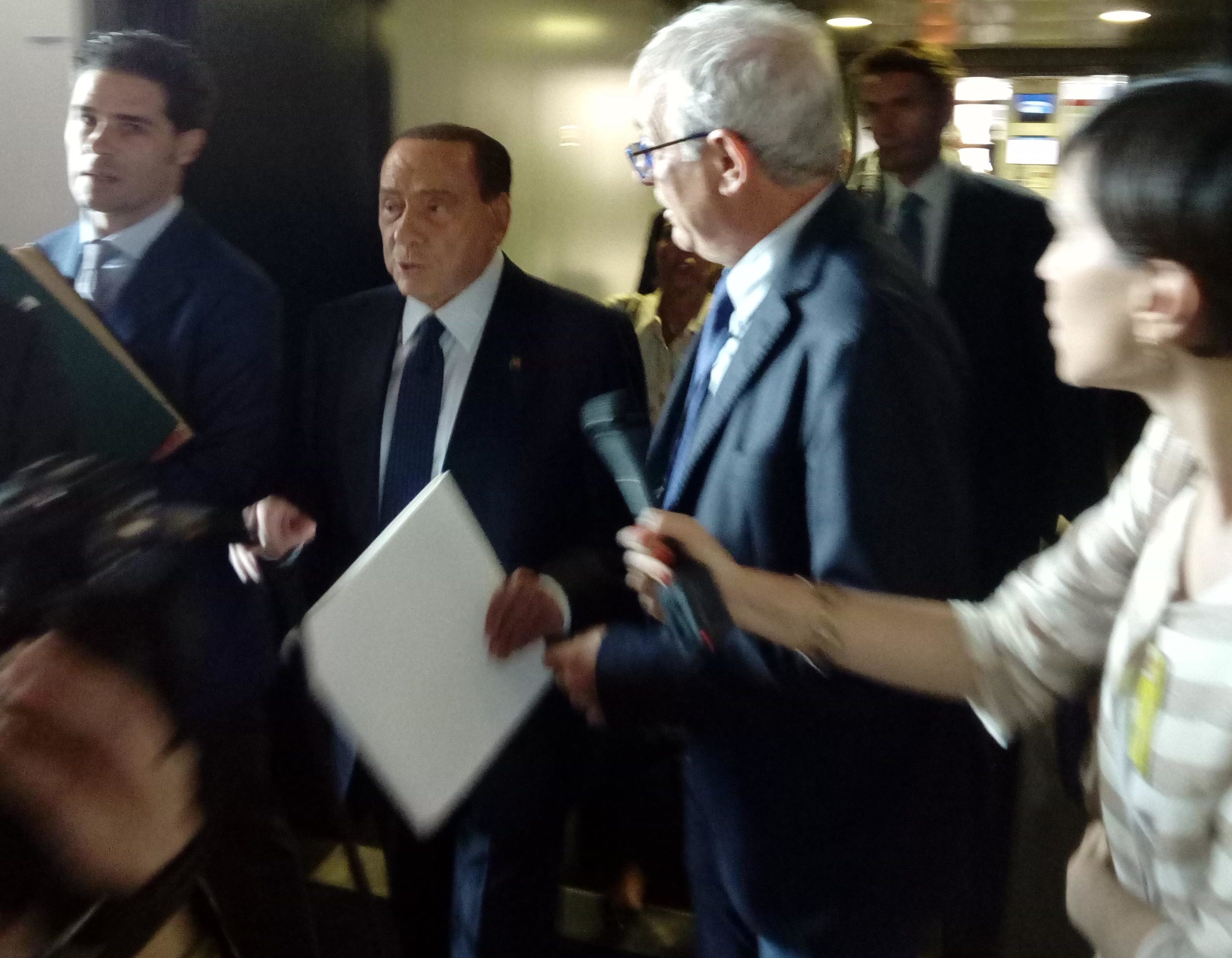 Silvio Berlusconi a Strasburgo per i lavori preparatori della prima sessione plenaria del nuovo Parlamento europeo (1/7/2019)