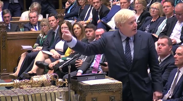 Boris Johnson durante un intervento alla Camera dei Comuni