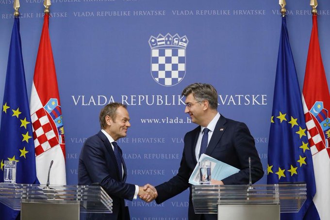 Donald Tusk e Andrej Plenković