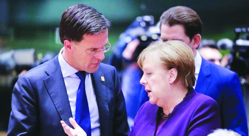 Angela Merkel e il primo ministro olandese Mark Rutte