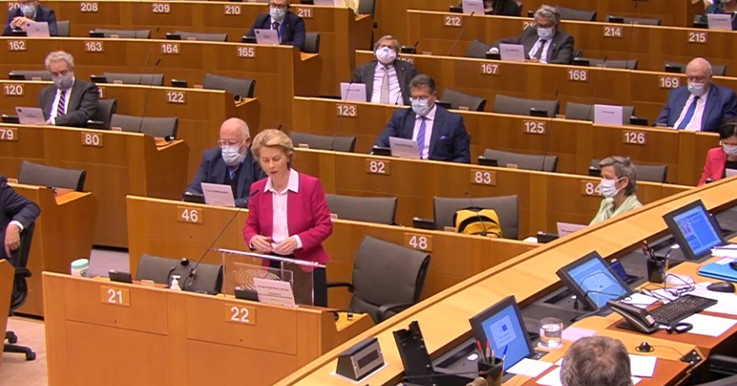 Ursula von der Leyen oggi in Parlamento