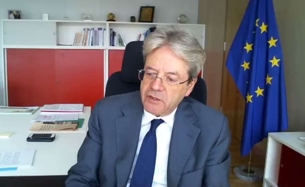 Paolo Gentiloni durante il suo intervento al CEPS