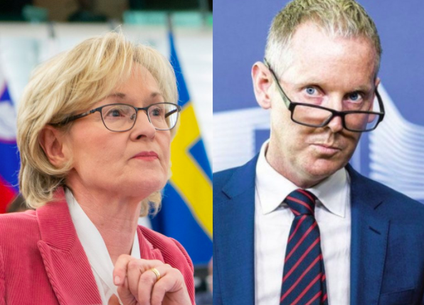 I due candidati commissari indicati dall'Irlanda: Mairead McGuinness (sulla sinistra) e Andrew McDowell