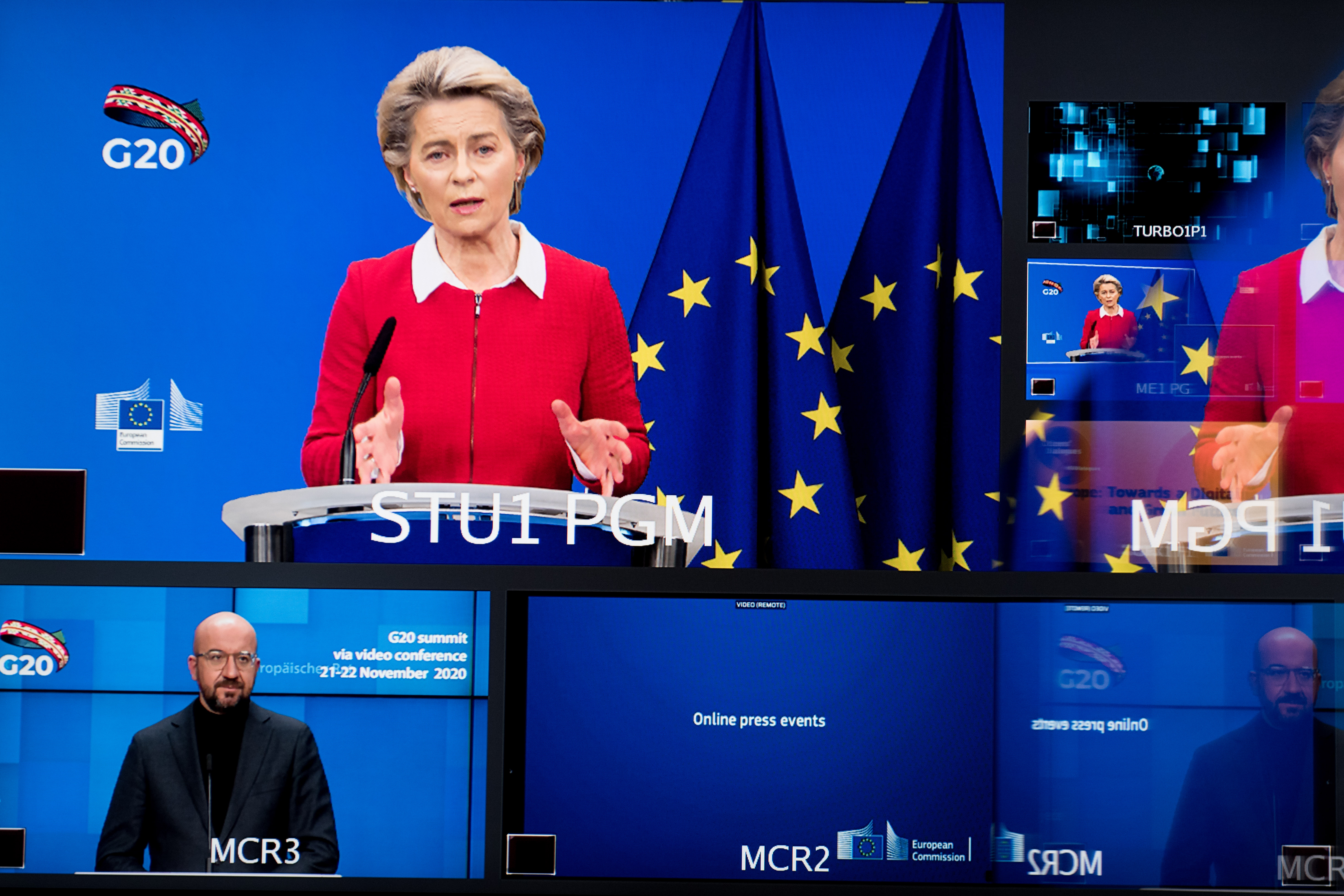 Ursula von der Leyen e Charles Michel presentano le priorità dell'Ue alla vigilia del vertice del G20 [20 novembre]