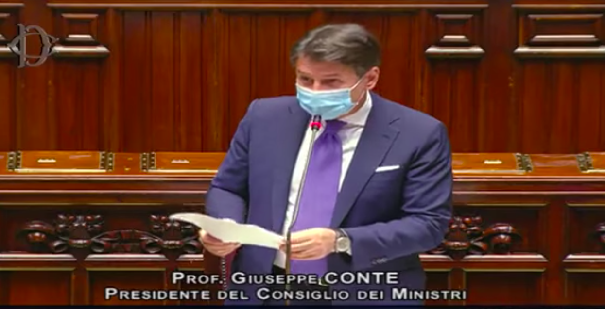 Giuseppe Conte anticipa all'Aula di Montecitorio i contenuti del nuovo Dpcm [2 novembre 2020]