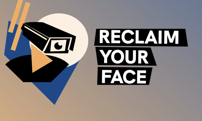 Il logo dell'iniziativa "Reclaim your face"