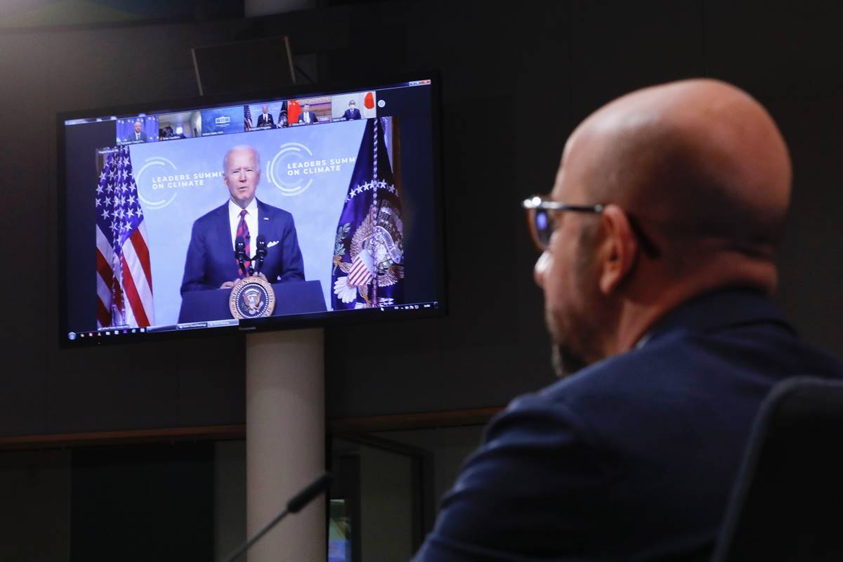 Charles Michel partecipa in videoconferenza al vertice globale sul clima organizzato da Joe Biden