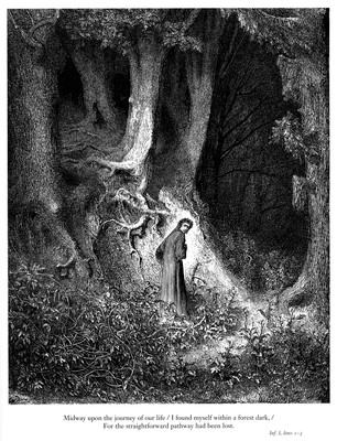 Illustrazione di Gustave Dore per il primo canto de L'Inferno di Dante