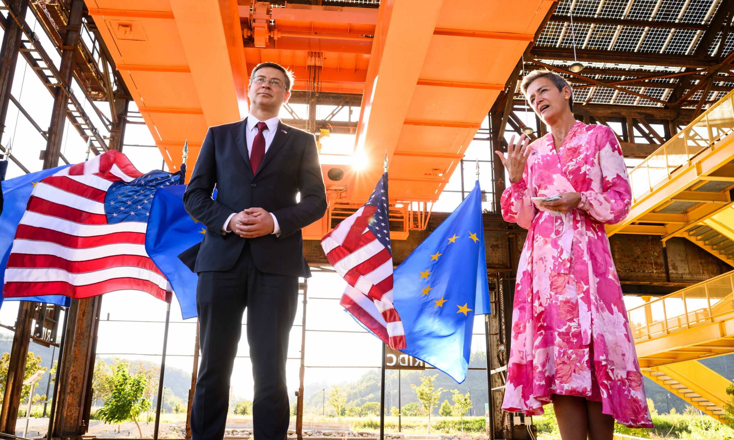 Vestager Dombrovskis Consiglio Commercio Tecnologia UE-USA