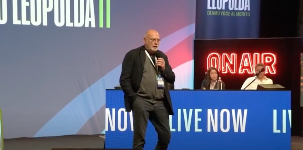 Antonio Gozzi durante il suo intervento alla Leopolda