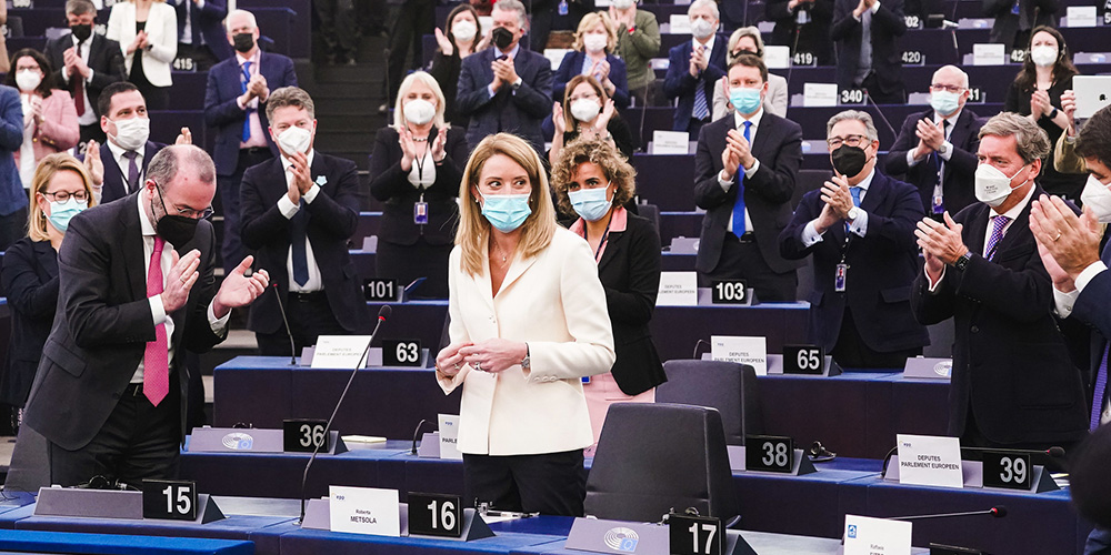 Roberta Metsola. La presidente del Parlamento ha scelto quattro italiano per il suo gabinetto. [foto: Parlamento europeo]