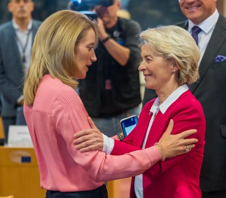 Roberta Metsola e Ursula von der Leyen