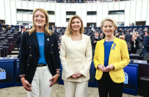 Ursula Von der Leyen Olena Zelenska Roberta Metsola