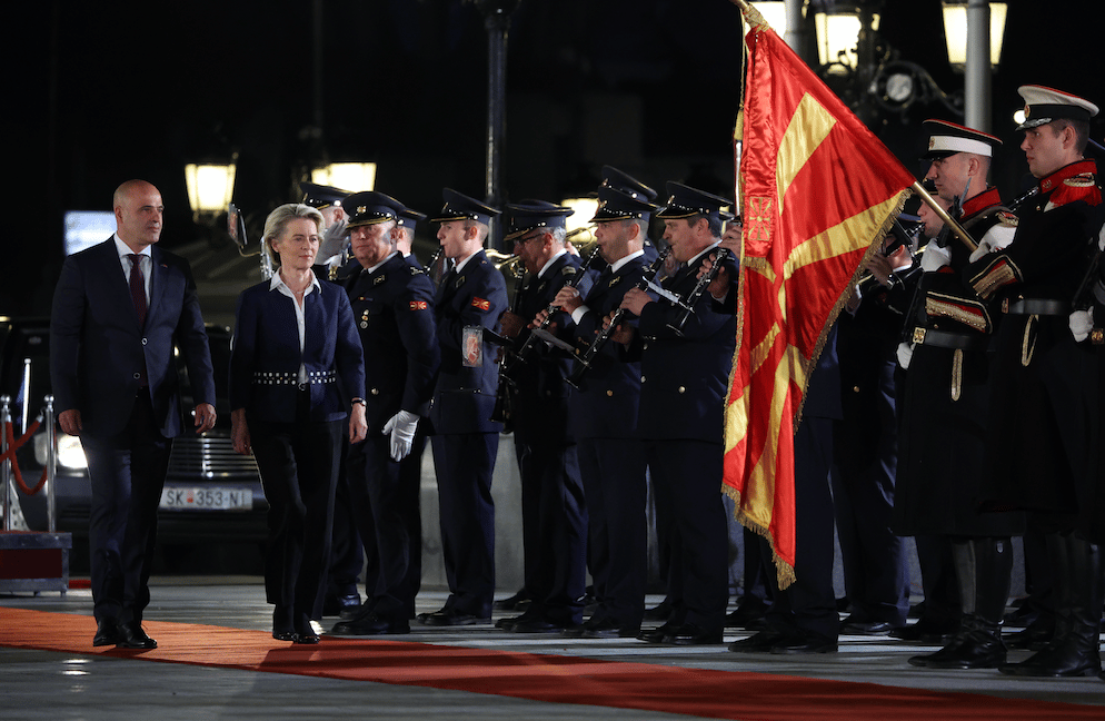 Ursula von der Leyen Dimitar Kovačevski Macedonia del Nord Ue