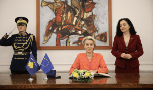 Ursula von der Leyen Vjosa Osmani Kosovo Ue