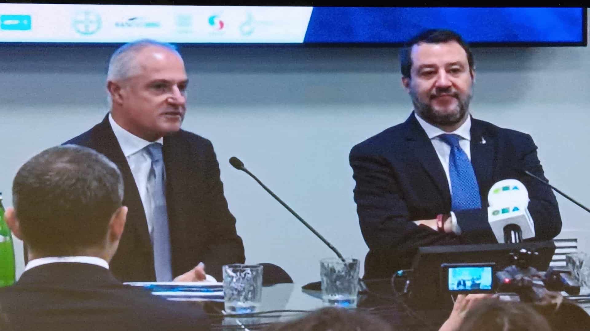 HGE9 Il ministro delle Infrastrutture, Matteo Salvini, vede il problema della Spagna