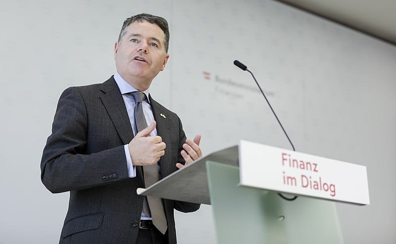 Paschal Donohoe. Il presidete dell'Eurogruppo cerca un secondo mandato