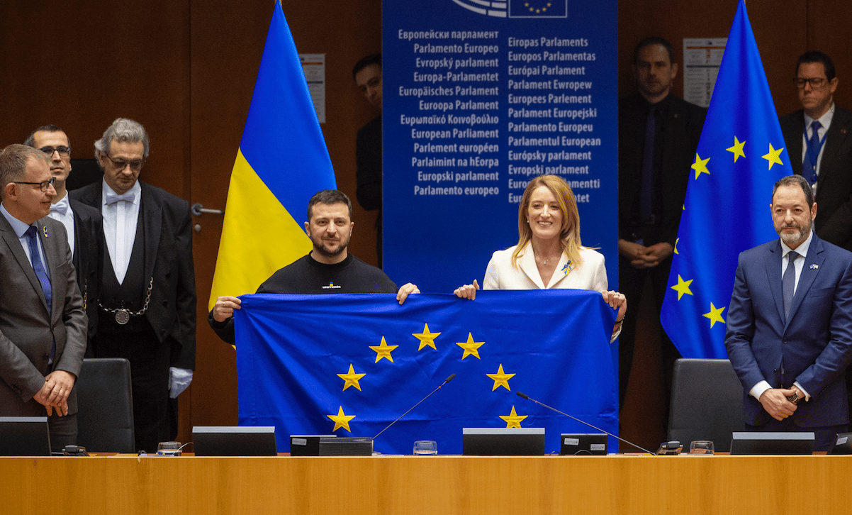 Zelensky Metsola Parlamento Ue