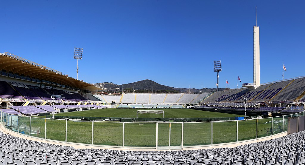 Lo stadio Artemio Franchi di Firenze. Gli stadi sono un nodo per la nuova tranche di pagamenti Ue all'Italia