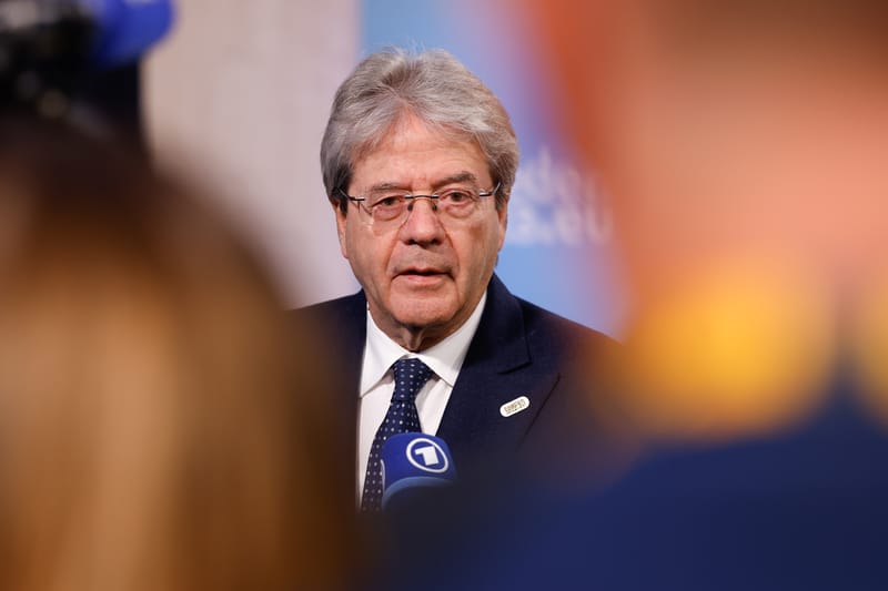 Il commissario per l'Economia, Paolo Gentiloni [Stoccolma, 28 aprile 2023. Foto: European Council]