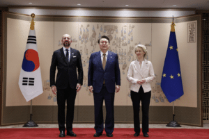 Ue-Corea del Sud von der Leyen Michel