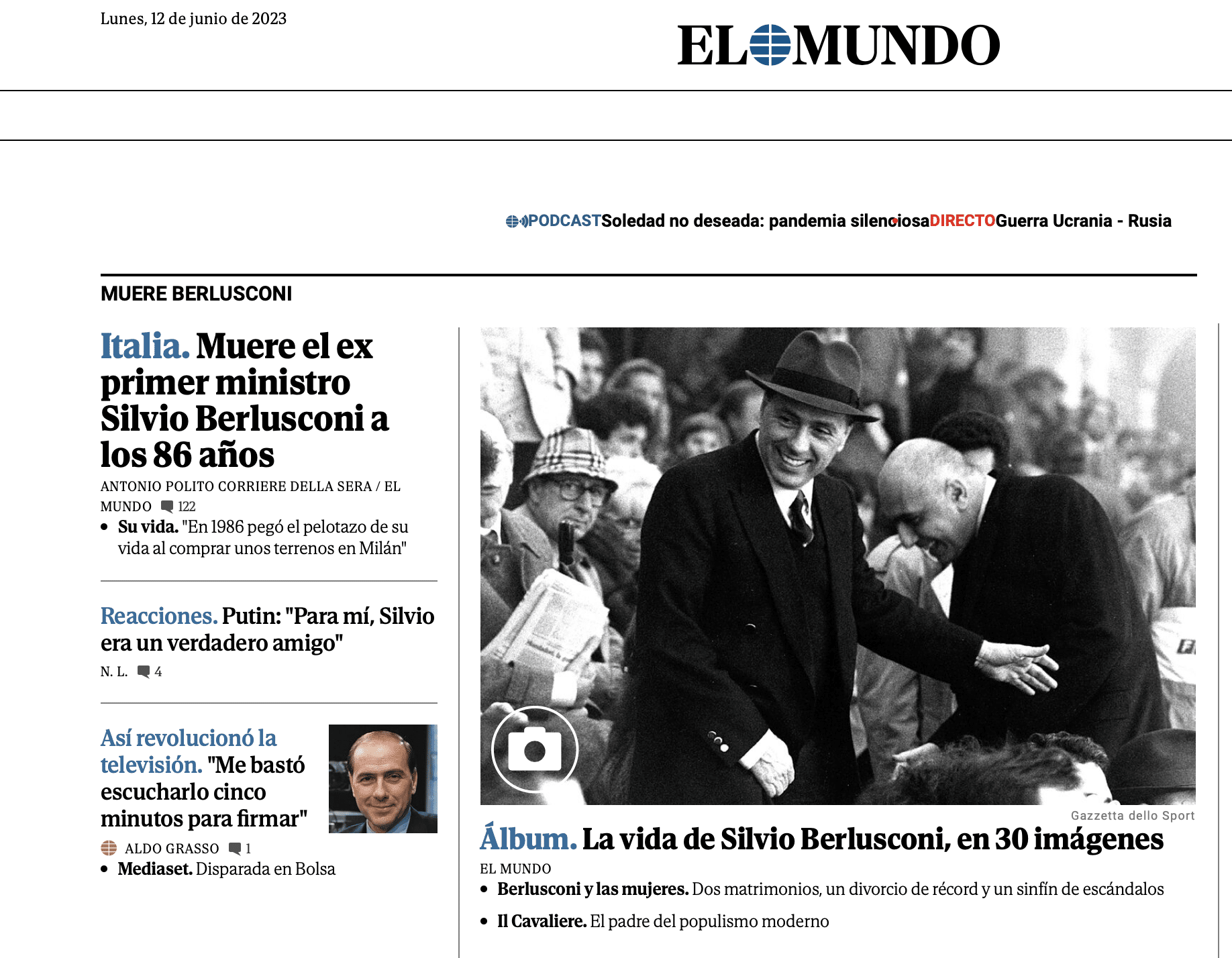 Berlusconi El Mundo