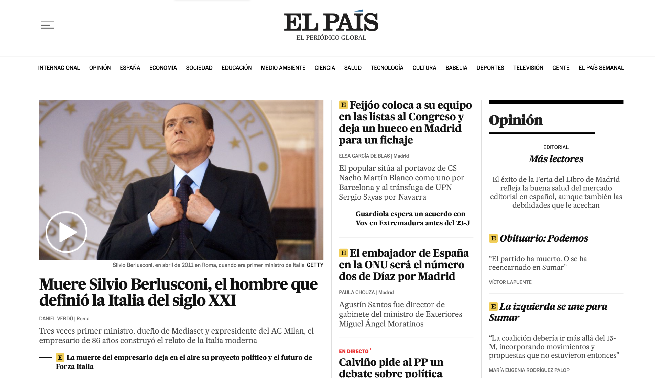 Berlusconi El Pais